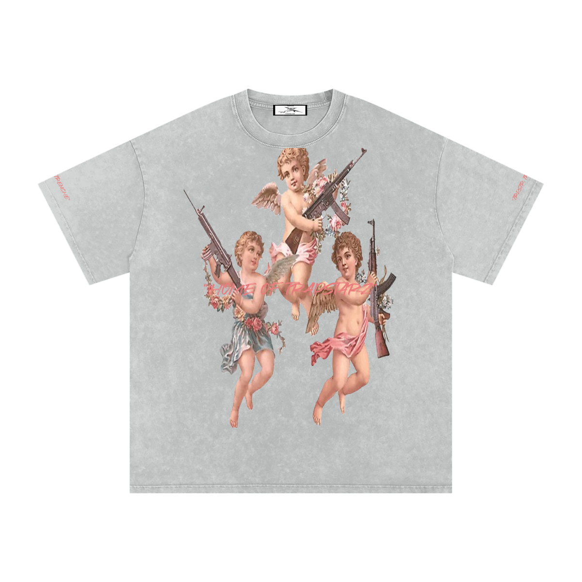 Snow Washed Oversized Cotton T-Shirt