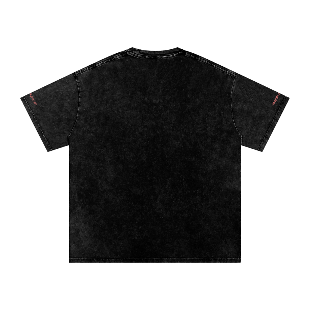 Snow Washed Oversized Cotton T-Shirt