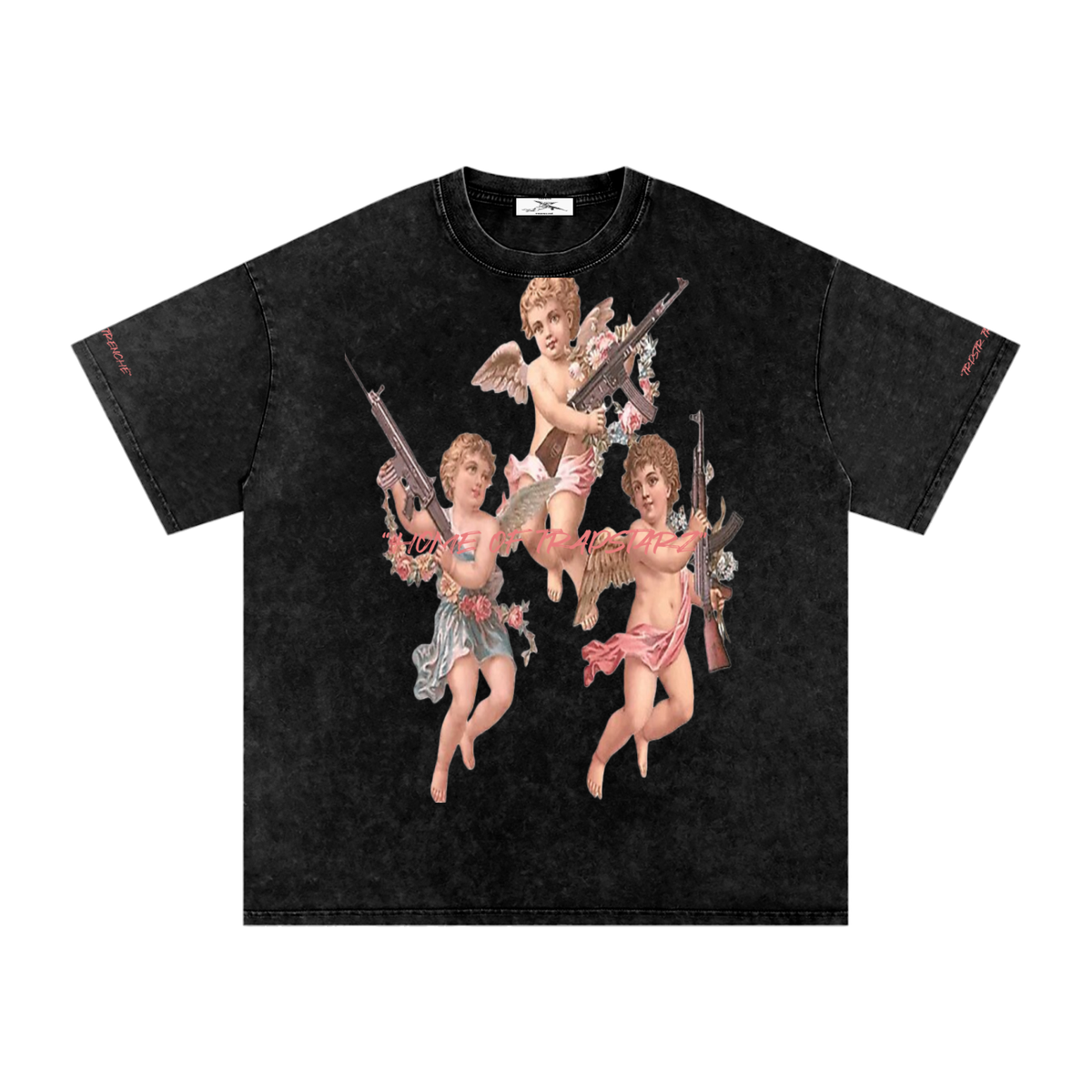 Snow Washed Oversized Cotton T-Shirt