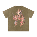 Snow Washed Oversized Cotton T-Shirt
