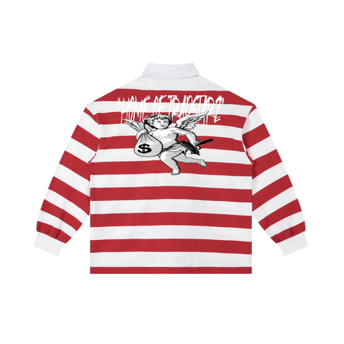 Color Block Stripe Polo Shirt